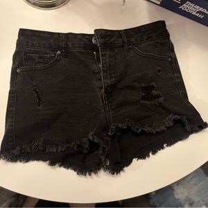 Size S Black Denim Shorts
